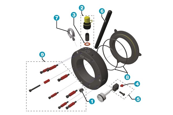 Components of the hydraulic nut HMV